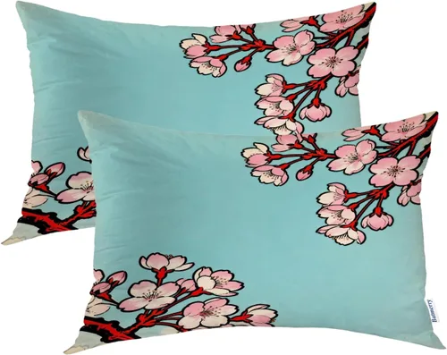 Miniatura 89 de Batmerry Black Cat Green Leaves Throw Pillow Covers, Cat Among Foliage Decorative Pillow Covers Digital Printing Blended Fabric for Couch Sofa Bed