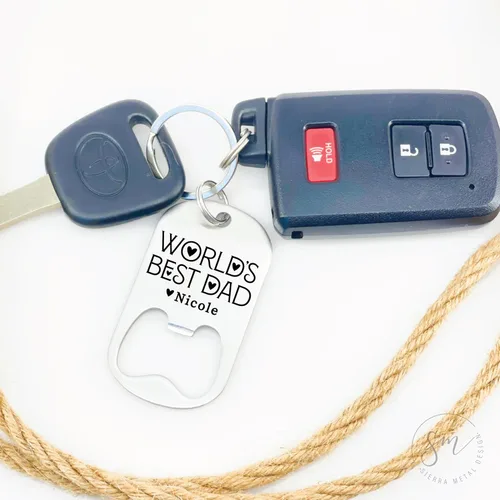 Miniatura 2 de Idea de regalo de Navidad personalizada para papá, número uno, abrebotellas, llavero regalo para papá en Navidad, el mejor regalo de Navidad