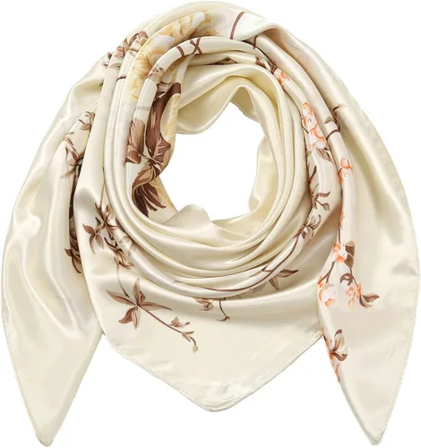 Miniatura 3 de RIIQIICHY - Bufanda para la cabeza para mujer, bufanda de satén de seda para envolver el cabello por la noche, bandana cuadrada para dormir, 35