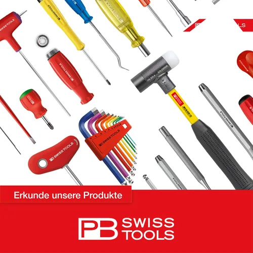 Miniatura 6 de PB Swiss Tools Soporte para puntas de destornillador PB 6464.Rojo 100% fabricado en Suiza Destornillador Mutlitool con puntas en el mango