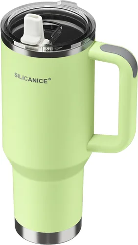 Miniatura 23 de Para café helado y licuados de frutas - Nunca vuelvas a beber de una tapa mohosa: vaso higiénico de 20 onzas, tapa 100% a prueba de fugas y boquilla