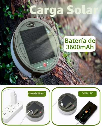 Miniatura 2 de Luces de tira solares para acampar, tira de luces de hadas de 39.4 pies, lámpara de campamento impermeable portátil 4 en 1 con 8 modos
