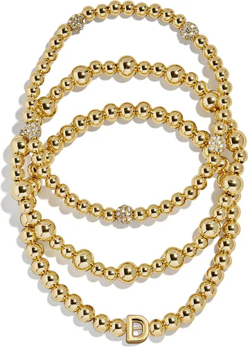 Miniatura 42 de BaubleBar Juego de pulsera Pisa para mujer, tres pulseras de cuentas chapadas en oro, joyería de moda, regalo de moda