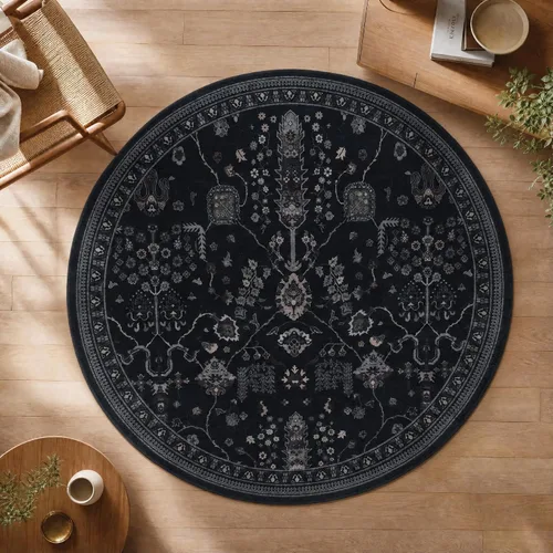 Miniatura 83 de GLN Rugs Traditional Sumer - Alfombra lavable a máquina, vintage lavable, antideslizante, de pelo bajo, alfombra de entrada o pasillo, cocina, fácil