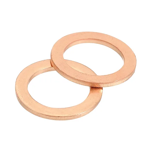 Miniatura 30 de uxcell Arandela Plana M6, 50 Piezas Arandelas de Anillo Plano de Cobre de 12mm de Diámetro Exterior Junta de Sellado de Metal para Tornillos, Pernos