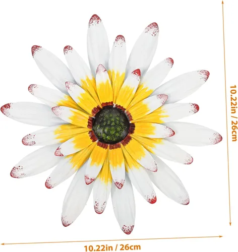Miniatura 7 de BESPORTBLE Decoración de pared de hierro forjado, manualidades, girasol, decoración del hogar, girasol, arte de pared, decoración colgante