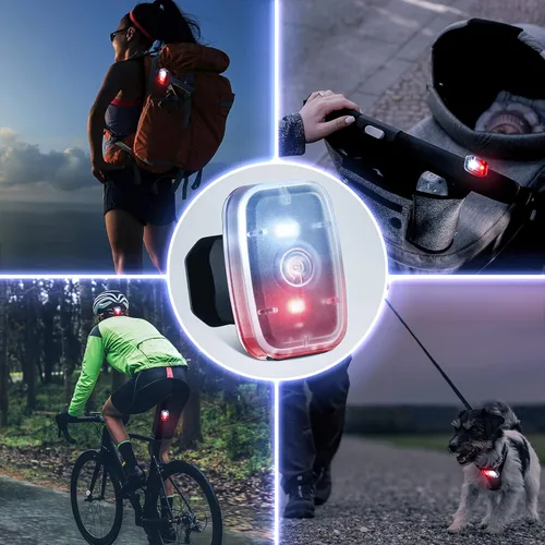 Miniatura 7 de Mudder Luces de Correr para Corredores Lámparas LED de Seguridad Recargables USB con Clip Estroboscópico Lámparas Traseras de Bicicleta con 5 Modos