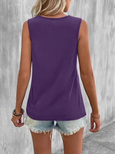 Miniatura 3 de KKJ Camisetas sin mangas para mujer, con dobladillo torcido, para verano, básicas, casuales, holgadas