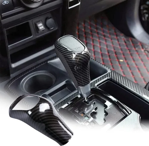 YIWANG Cubierta de la cabeza de cambio de marcha central de automóvil ABS para Toyota Tundra 2014-2021, para Toyota 4Runner TRD Pro Off-road Fibra