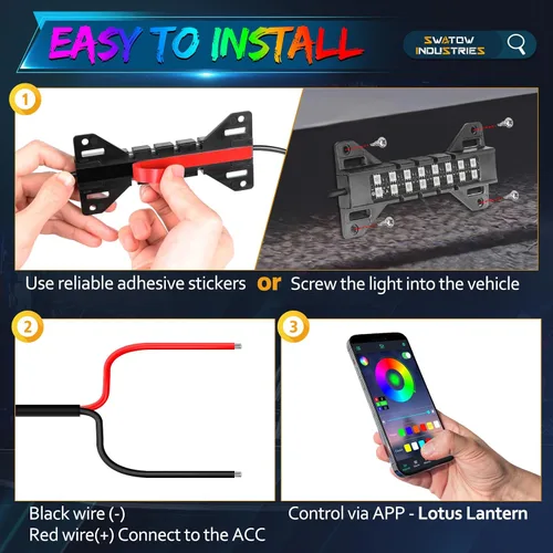 Miniatura 7 de Luces de cama de camioneta RGB LED Kits de luz de cama con control Bluetooth Luces de carga traseras Iluminación de camioneta Accesorios de carga