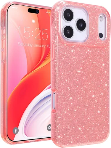 Miniatura 17 de MATEPROX - Funda compatible con iPhone Air de 6.5' [2025], carcasa protectora de 3 capas con purpurina brillante y tendencia, anti-arañazos y a