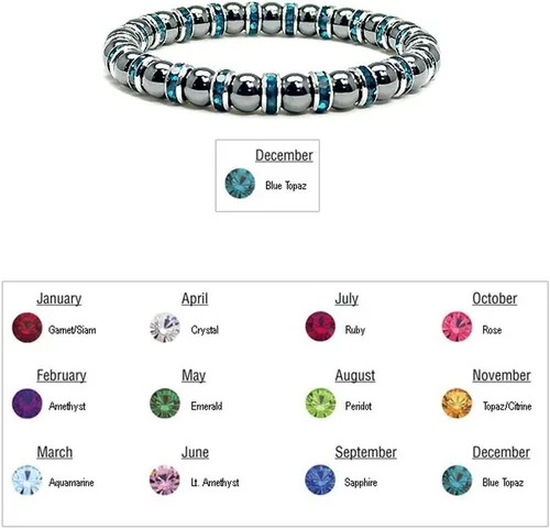 Miniatura 2 de brazalete "tuchi" de hematita magnética con perlas de imitación, para mujer.