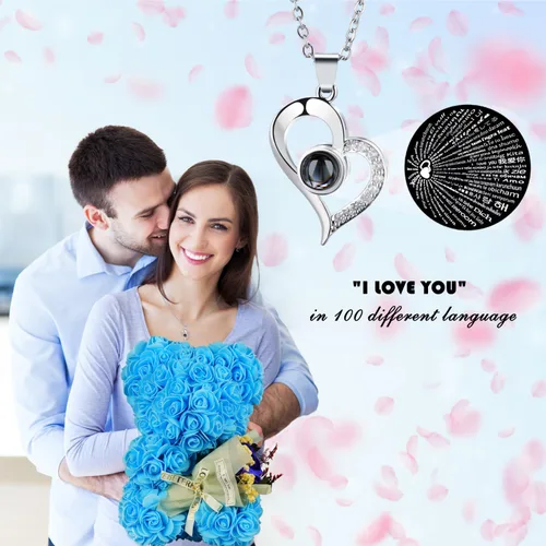 Miniatura 4 de Oso de rosas para el Día de la Madre, regalo romántico de cumpleaños para novia, esposa, oso de rosas para mujer, oso de San Valentín con ramo