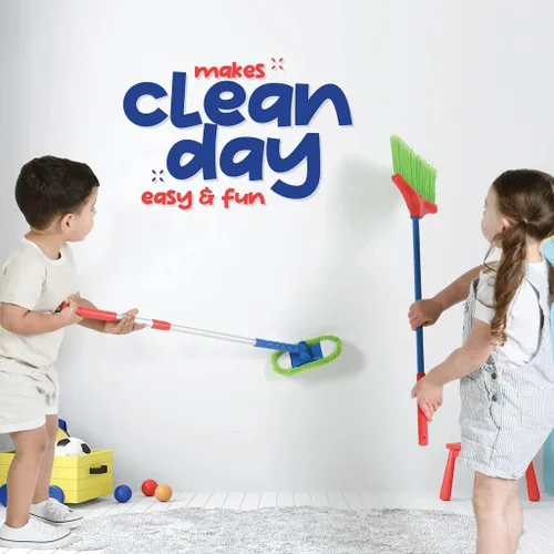 Miniatura 3 de Play22 Juego de limpieza para niños de 4 piezas – El juego de limpieza de juguetes incluye escoba, trapeador, cepillo, bandeja para el polvo – El