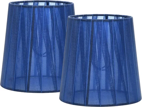 Miniatura 10 de KORA - Juego de 2 pantallas pequeñas con clip para lámpara de pared, barril pequeño, 5.2 x 4 pulgadas x 5.2 pulgadas de alto, cinta orgánica, hechas