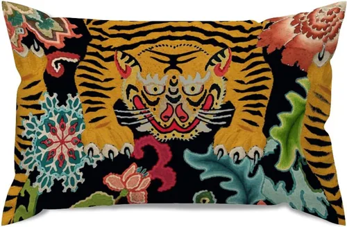 Miniatura 110 de ArogGeld Fundas de Almohada Euro Sham Florales Verde y Blanco Gris Estilo Chinoiserie Funda de Almohada Asiática Funda de Cojín Decorativo 18x18