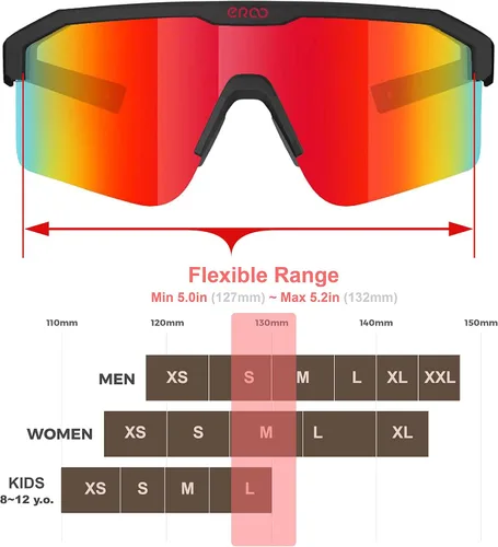 Miniatura 4 de Eazyrun Gafas de sol polarizadas deportivas para niños de 8 a 12 años, lentes para béisbol, softbol, ciclismo, protección UV para niños y niñas F24f