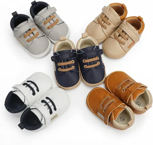 Miniatura 5 de BENHERO - Zapatos Oxford para bebés niños y niñas mocasines de suela suave y piel sintética tenis de suela de goma anti-deslizantes tenis para bebés