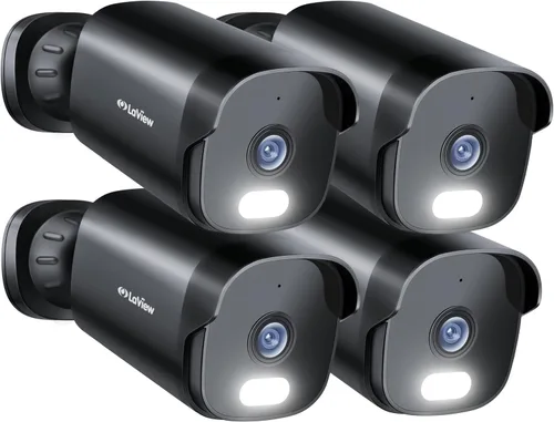 Miniatura 15 de LaView Cámara de seguridad de 5 MP para exteriores con visión nocturna a color, cámaras con cable 3K para seguridad del hogar, cámara impermeable