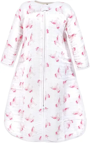 Miniatura 20 de Hudson Baby Saco de dormir unisex de muselina de manga larga para bebé, manta portátil, saco de dormir color fantasía (Modern Safari)