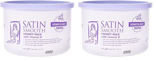 Miniatura 23 de Cera depilatoria en crema de lujo Satin Smooth - Cera suave para cara y cuerpo, depilación profesional para piel sensible, cabello grueso y rizado