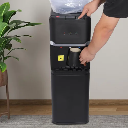 Miniatura 3 de Dispensador de enfriador de agua de carga superior, dispensador de agua caliente y fría independiente para botellas de 5 galones, agua caliente