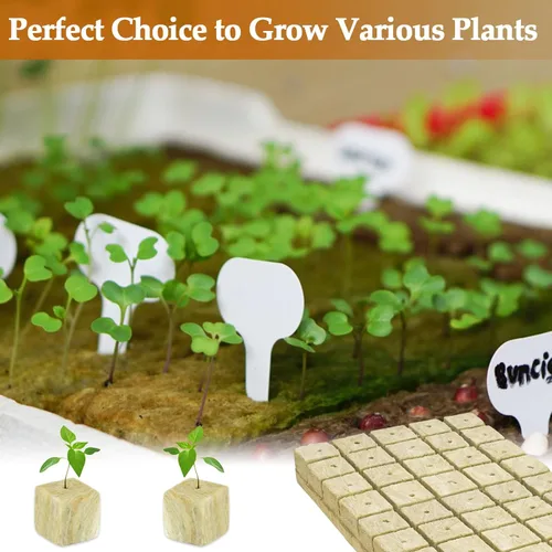 Miniatura 6 de Legigo Cubos de lana de roca de 1 pulgada para hidroponía, cubos de cultivo para plantación de lana de roca para torre hidropónica, jardín, plantas