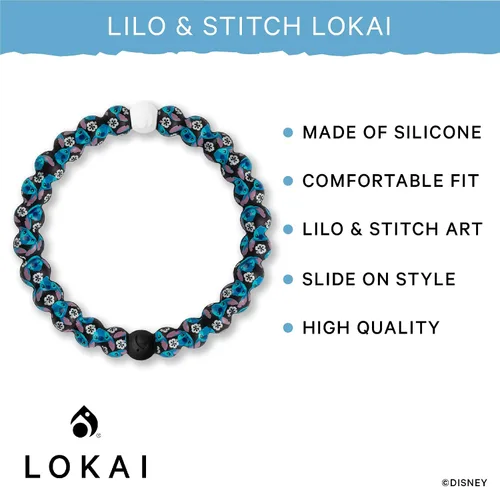 Miniatura 6 de Lokai Disney Lilo and Stitch Collection Bracelets - Silicone Beaded Bracelets for Women Men Jewelry Fashion Bracelets Slide-On for Comfortable Fit