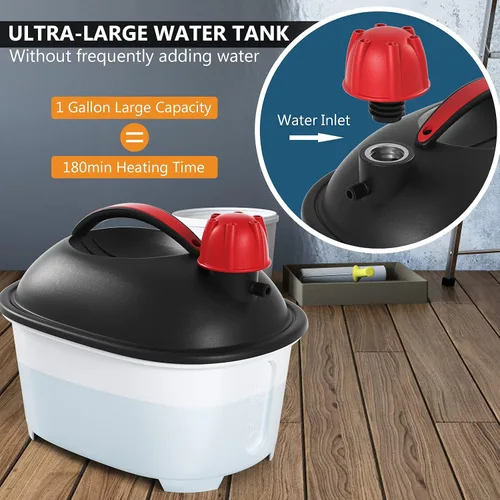 Miniatura 3 de Goplus Limpiador de papel pintado vaporizador sin químicos para eliminación de papel tapiz con manguera de 10 pies y placa de vapor grande