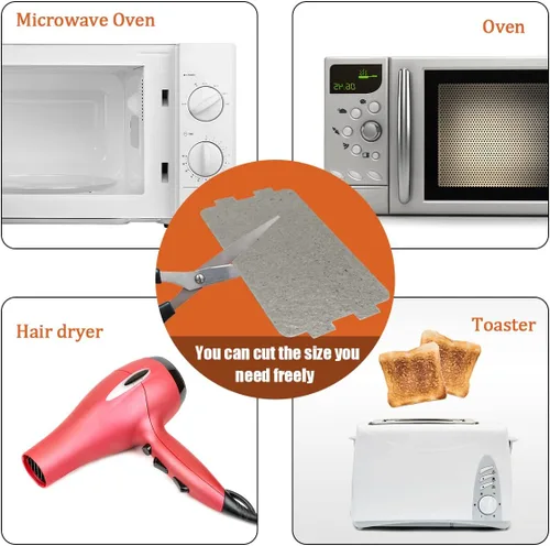 Miniatura 3 de 5 piezas de horno de microondas, cubierta universal para guía de ondas, hoja de mica, horno de microondas, pieza de reparación para cocina, hogar