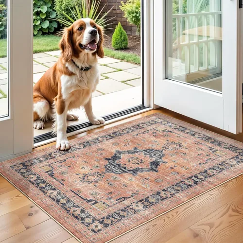 Miniatura 32 de Alfombra lavable para pasillo - 2x7 alfombras de cocina, alfombra para entrada, alfombra vintage, suave, alfombra antideslizante para piso, alfombra