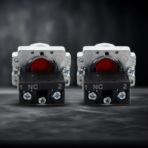 Miniatura 4 de Interruptor de botón momentáneo con cabezal plano, N/C - Encendido/apagado, botón de parada de inicio de reinicio automático para uso doméstico e
