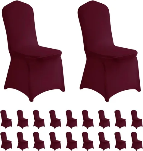 Miniatura 43 de LZY 6 piezas Fundas de Silla de Spandex Elásticas Fundas Deslizables para Fiestas de Boda, Fundas de Decoración de Sillas de Comedor y Banquete Negro