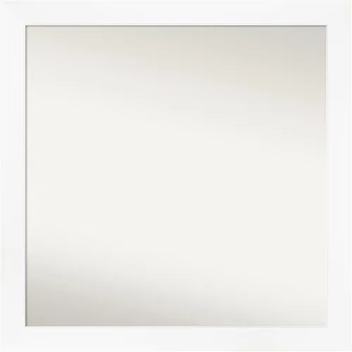 Miniatura 246 de Amanti Art Espejo de baño blanco para sobre el fregadero, 24 x 24 pulgadas, hecho a medida, espejo de tocador cuadrado blanco estrecho, marco