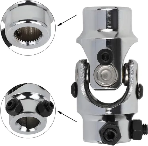 Miniatura 23 de CCIYU 3/4" Redonda X 1" DD Universales Juntas en U de Dirección Negras de 35 Grados 83mm Negro