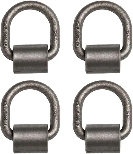 Miniatura 5 de Hi Gear - Paquete de 4 correas de trinquete para camión, remolque, 12000 libras, capacidad de carga de 1/2 pulgada, anclaje con anilla en D