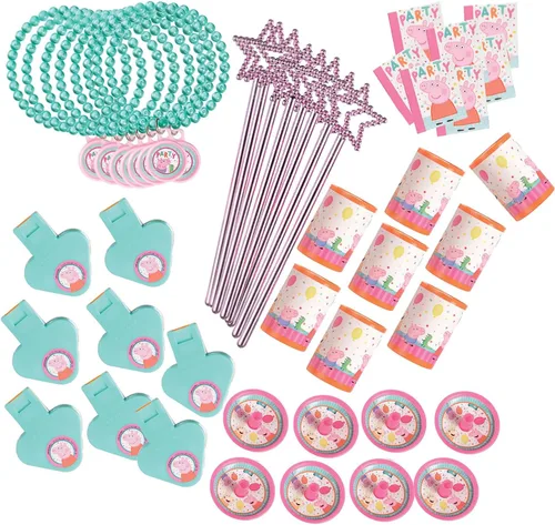 Peppa Pig - Paquete económico de confeti para fiesta, 11.5 x 9 pulgadas (paquete de 48), juguetes rellenos de plástico de colores vibrantes,
