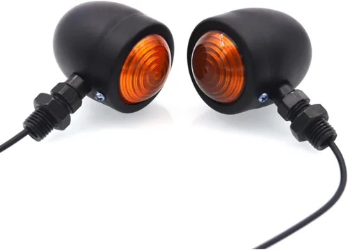Señales de giro universales para motocicleta, luces indicadoras intermitentes tipo bala, lámpara ámbar para Sportster Cruiser Bobber Chopper Harley