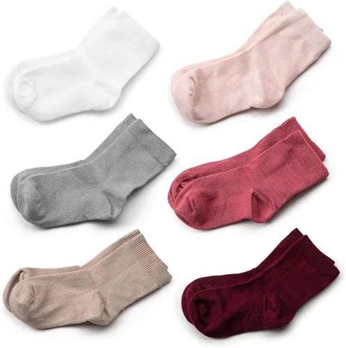 Miniatura 5 de Silky Toes Juego de 6 pares de calcetines de bambú para bebés y niñas