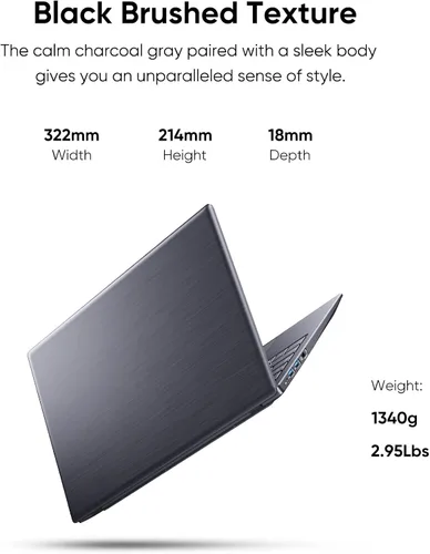 Miniatura 7 de Computadora portátil FHD de 15.6 pulgadas con 8 GB de RAM y 256 GB SSD, Celeron N4000 (hasta 2.6 GHz) Win 11 Pro, pantalla FHD IPS, 3 USB A, RJ45