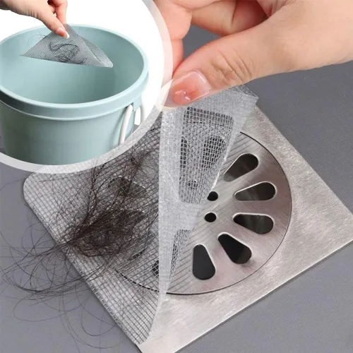 Miniatura 3 de Protector de drenaje de ducha de baño, calcomanías desechables para drenaje de pelo, cubierta de drenaje de ducha desechable, cubierta de malla