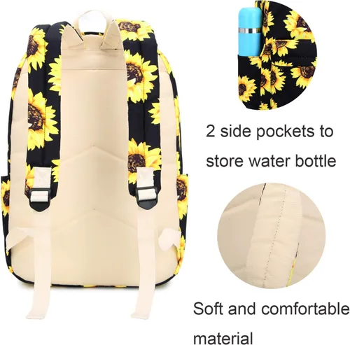 Miniatura 7 de FLYMEI Mochila para estudiante escolar, mochila de viaje con bolsa de almuerzo, bolsas para lápices