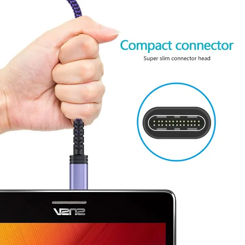 Miniatura 2 de Cable de carga C tipo USB C, cable Android de 6 pies, paquete de 2 para Samsung Galaxy A13 A14 A54 A53 A01 A12 S22 S21 S20 S23 A11 A22 A52 A53 A32