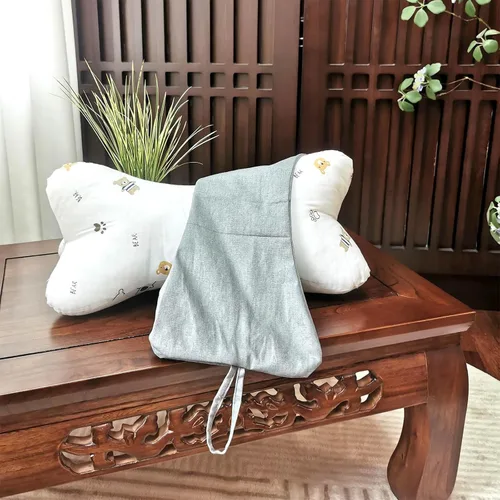 Miniatura 4 de Almohadas cervicales y cervicales con forma de hueso de perro con funda extraíble lavable con bucles en cualquier extremo para automóvil, autobús
