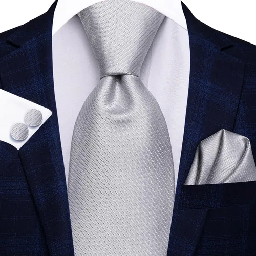 Miniatura 232 de Hi-Tie Corbatas de seda para hombre, diseño de cachemira a rayas, con bolsillo, gemelos cuadrados, conjunto formal de negocios