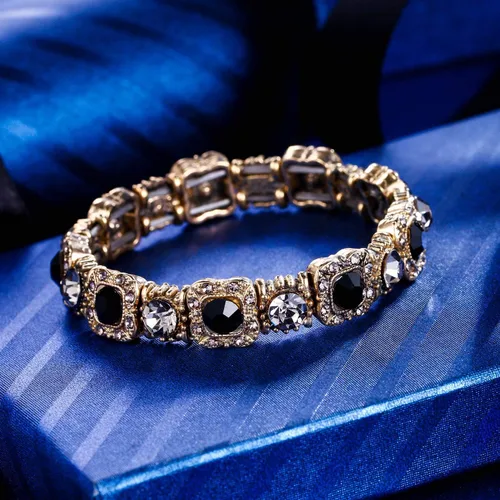 Miniatura 6 de EleQueen Pulseras de tenis de cristal austríaco inspiradas en la vendimia para boda