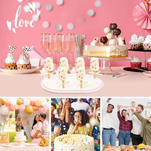 Miniatura 7 de Webake Cakesicle - Soporte para palitos de paletas, 12 unidades, soporte de madera para mesa de postres de boda, ducha, fiesta de cumpleaños