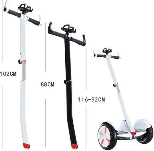 Miniatura 3 de ToLanbbt Extensión de manillar con barra para la rodilla para Segway Ninebot Mini PRO con soporte para teléfono (Blanco)
