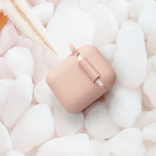 Miniatura 6 de Wonhibo Funda para Airpods para mujeres y niñas, bonita funda de mariposa para Airpod 1 y 2 con llavero (rosa)