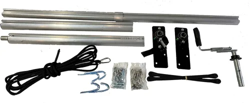 Miniatura 3 de Premium - Kit de rodillos de lona para camión y remolque con manivela manual para montaje en EZ-Mount con palanca de bloqueo y lona de malla de PVC